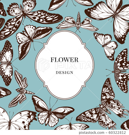 Badge over design with papilio ulysses, morpho menelaus, papilio demoleus, cethosia biblis, papilio antimachus, alcides agathyrsus, ornithoptera priamus, ornithoptera croesus lydius, graphium weiskei Badge over design with papilio ulysses, morpho menelaus, papilio demoleus, cethosia biblis, papilio antimachus, alcides agathyrsus, ornithoptera priamus, ornithoptera croesus lydius, graphium weiskei 60322812