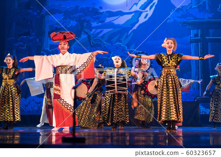 Traditional Japanese performance. Group of 60323657