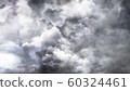 Blue Lightning Thunderstorm and Ominous Clouds - Abstract Background Texture 60324461