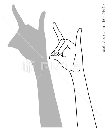 Hand of a woman making a shadow 60324649