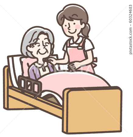 Nursing care apron Grandmother - Stock Illustration [60324683] - PIXTA