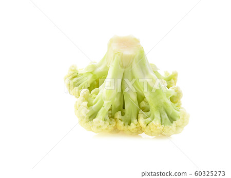 Cauliflower piece on white background Cauliflower piece on white background 60325273
