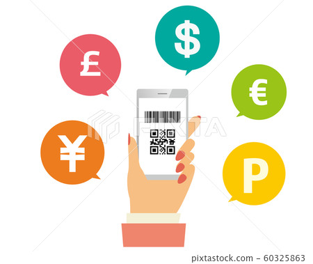 Cashless smartphone Smartphone payment QR payment Cashless payment 60325863