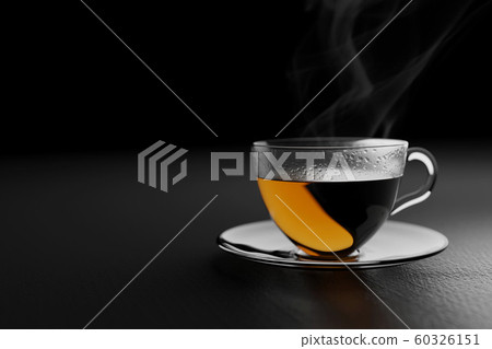 A cup of hot tea in the dark 60326151