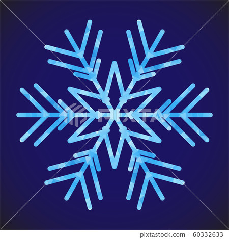 Abstract design template with polygonal snowflake 60332633