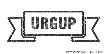 Urgup ribbon. Black Urgup grunge band sign Urgup ribbon. Black Urgup grunge band sign 60334209