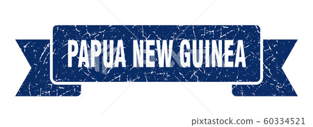 Papua New Guinea ribbon. Blue Papua New Guinea Papua New Guinea ribbon. Blue Papua New Guinea 60334521