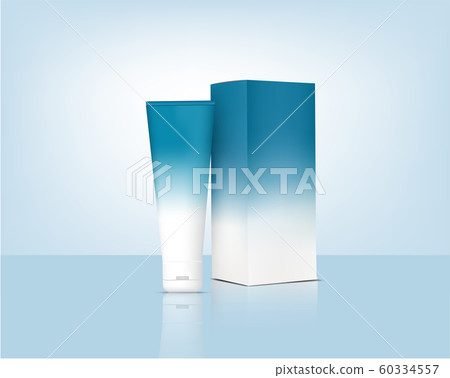 Tube Mock up Realistic Organic Cosmetic and Box Tube Mock up Realistic Organic Cosmetic and Box 60334557