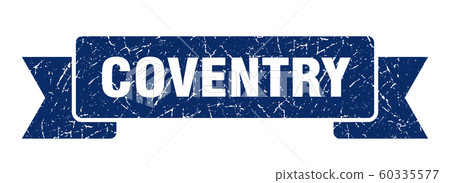 Coventry ribbon. Blue Coventry grunge band sign Coventry ribbon. Blue Coventry grunge band sign 60335577