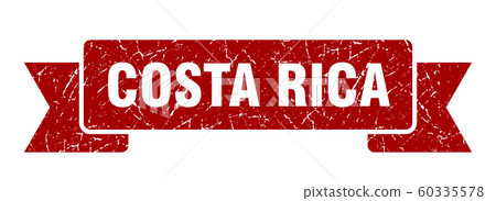 Costa Rica ribbon. Red Costa Rica grunge band sign Costa Rica ribbon. Red Costa Rica grunge band sign 60335578