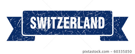 Switzerland ribbon. Blue Switzerland grunge band 60335850
