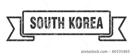 South Korea ribbon. Black South Korea grunge band South Korea ribbon. Black South Korea grunge band 60335865