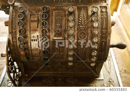 old cash register in an old pharmacy 60335893