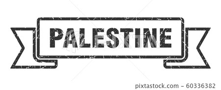 Palestine ribbon. Black Palestine grunge band sign Palestine ribbon. Black Palestine grunge band sign 60336382