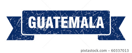 Guatemala ribbon. Blue Guatemala grunge band sign 60337013