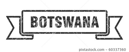 Botswana ribbon. Black Botswana grunge band sign Botswana ribbon. Black Botswana grunge band sign 60337360