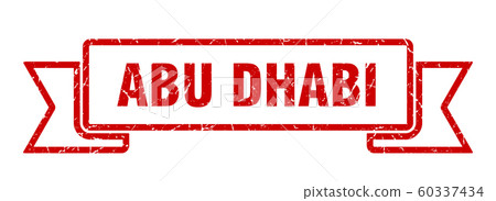 Abu Dhabi ribbon. Red Abu Dhabi grunge band sign Abu Dhabi ribbon. Red Abu Dhabi grunge band sign 60337434