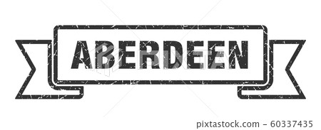 Aberdeen ribbon. Black Aberdeen grunge band sign 60337435