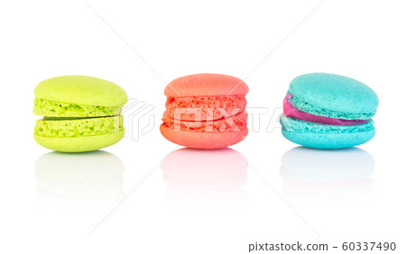 Colorful magaroons isolated on white background Colorful magaroons isolated on white background 60337490