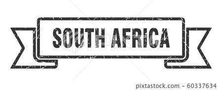 South Africa ribbon. Black South Africa grunge South Africa ribbon. Black South Africa grunge 60337634