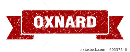 Oxnard ribbon. Red Oxnard grunge band sign Oxnard ribbon. Red Oxnard grunge band sign 60337846