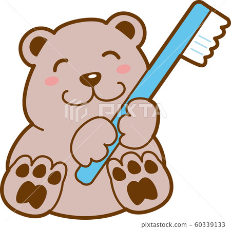 Kuma character toothbrush toothpaste dentist cute animal Kuma character toothbrush toothpaste dentist cute animal 60339133