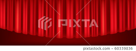 Red curtains of theater stage. Red curtains of theater stage. 60339836