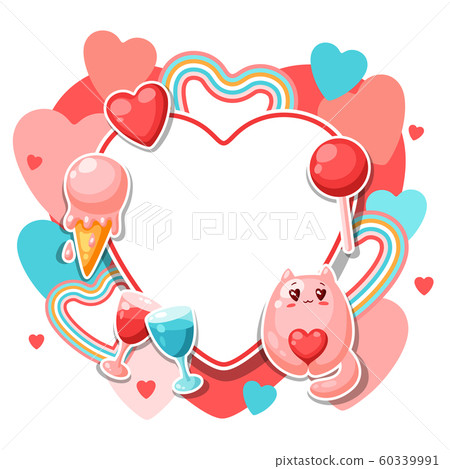Happy Valentine Day frame. Happy Valentine Day frame. 60339991