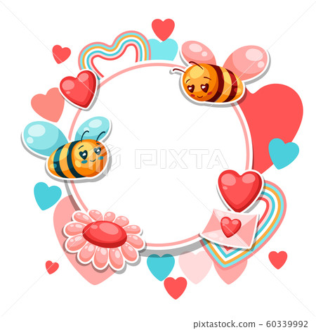 Happy Valentine Day frame. 60339992