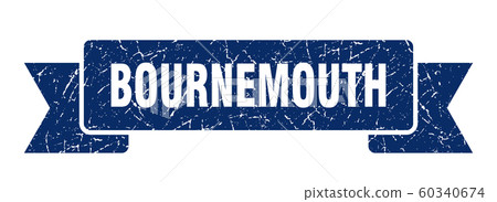 Bournemouth ribbon. Blue Bournemouth grunge band Bournemouth ribbon. Blue Bournemouth grunge band 60340674