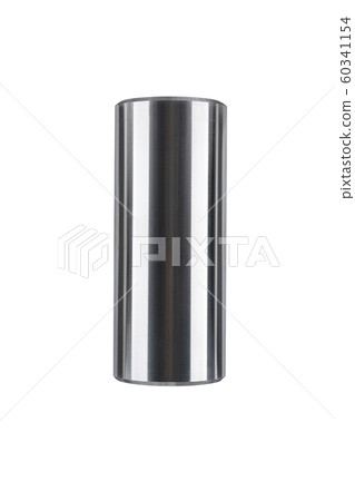 Loader tooth bushing spare part placed on gray  isolated background with shadow. 60341154