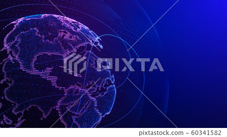 World map point. Concept the global network connection. 3d illustration 60341582