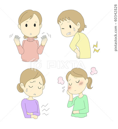 Unwell women - Stock Illustration [60342826] - PIXTA