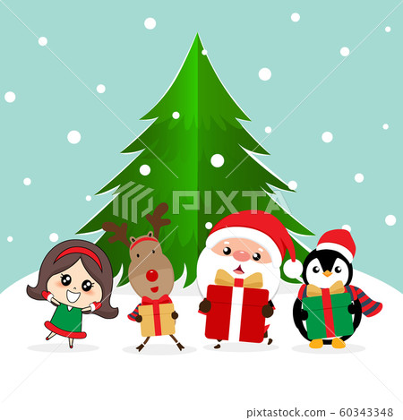 Christmas Greeting Card with Christmas Santa Claus 60343348