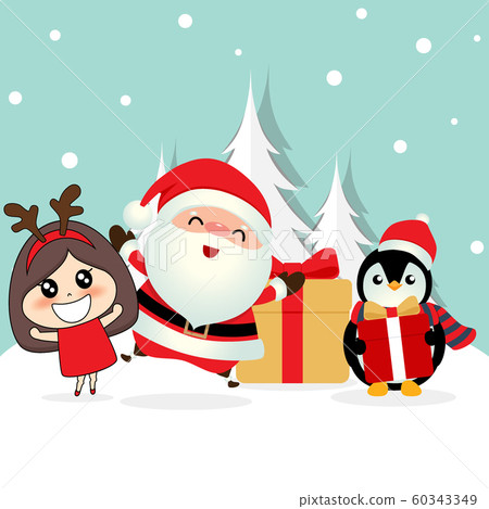 Christmas Greeting Card with Christmas Santa Claus 60343349