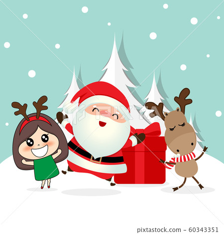 Christmas Greeting Card with Christmas Santa Claus Christmas Greeting Card with Christmas Santa Claus 60343351