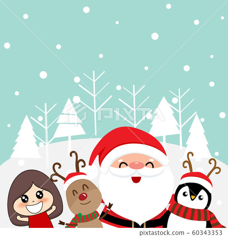 Christmas Greeting Card with Christmas Santa Claus Christmas Greeting Card with Christmas Santa Claus 60343353