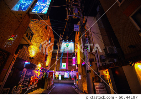 Tokyo cityscape in Japan, overlooking the hotel town around Kabuya Station 60344197
