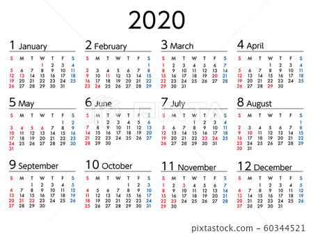 2020 calendar starts on Sunday A4 ratio landscape 2020 calendar starts on Sunday A4 ratio landscape 60344521