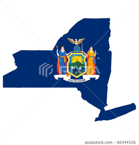 Map Flag of the U.S. state of New York Vector 60344526