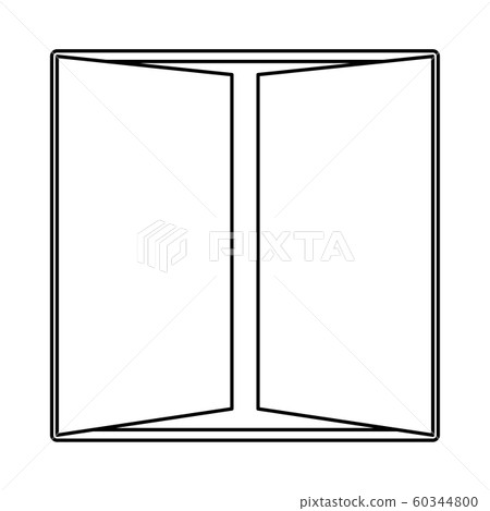 Outline door of the house icon on white background Outline door of the house icon on white background 60344800
