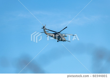 Air Self Defense Force rescue helicopter flying Air Self Defense Force rescue helicopter flying 60344801