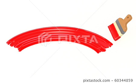 Line painted with red paint 60344859