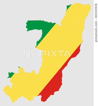 Republic of the Congo Map Flag Vector - Stock Illustration [60344936 ...