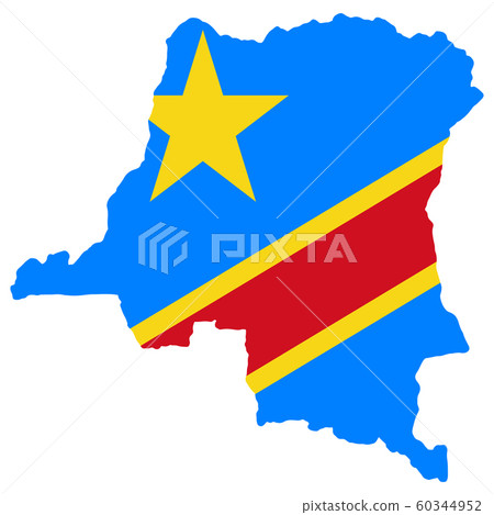 Democratic republic of the Congo Map Flag Vector 60344952