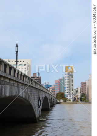 Bandaibashi and Shinano River Niigata City 60345567