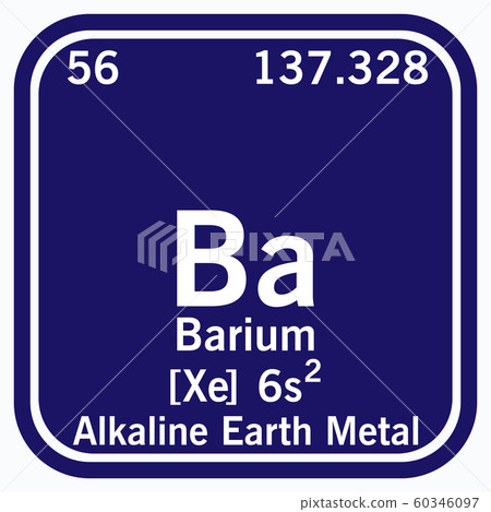 Barium Periodic Table of the Elements Vector 60346097