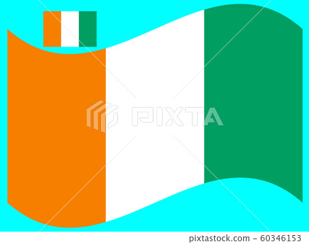 Wave Cote d'Ivoire Flag Vector 60346153