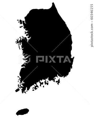 South Korea Map silhouette Vector 60346155