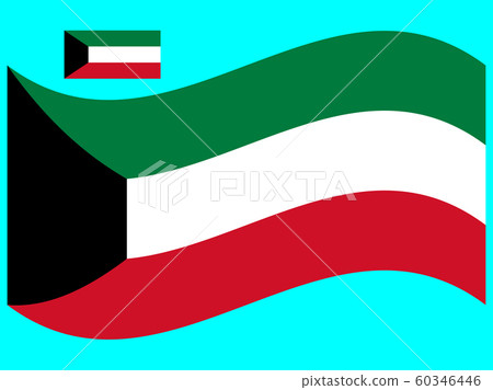 Wave Kuwait Flag Vector illustration Eps 10 Wave Kuwait Flag Vector illustration Eps 10 60346446